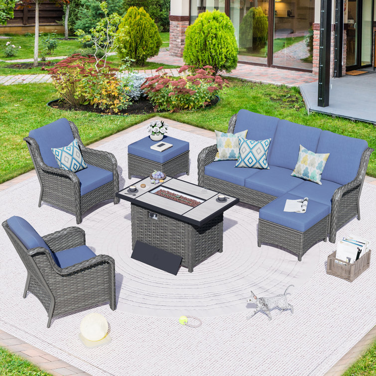 5 seater best sale rattan sofa set